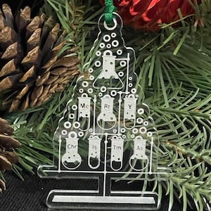 Periodic Table Christmas Tree Beaker ornament image 1