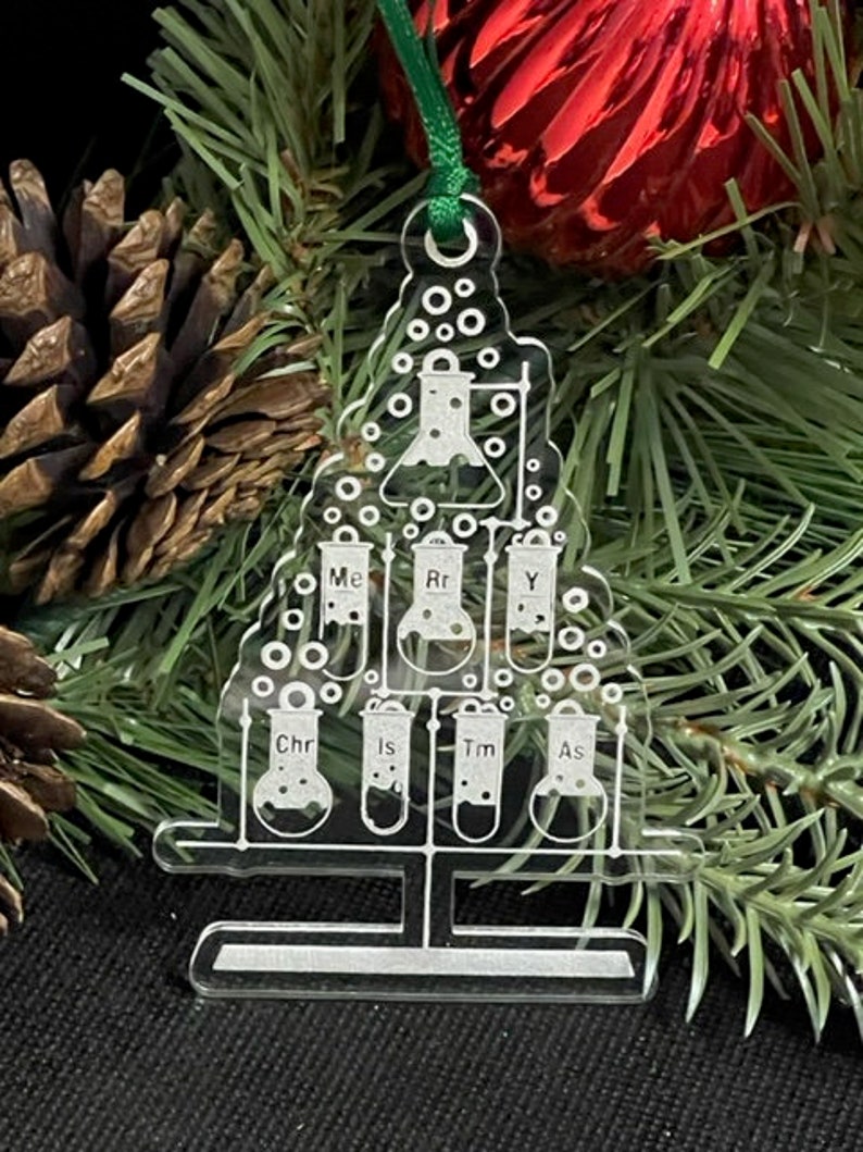 Periodic Table Christmas Tree Beaker ornament image 1