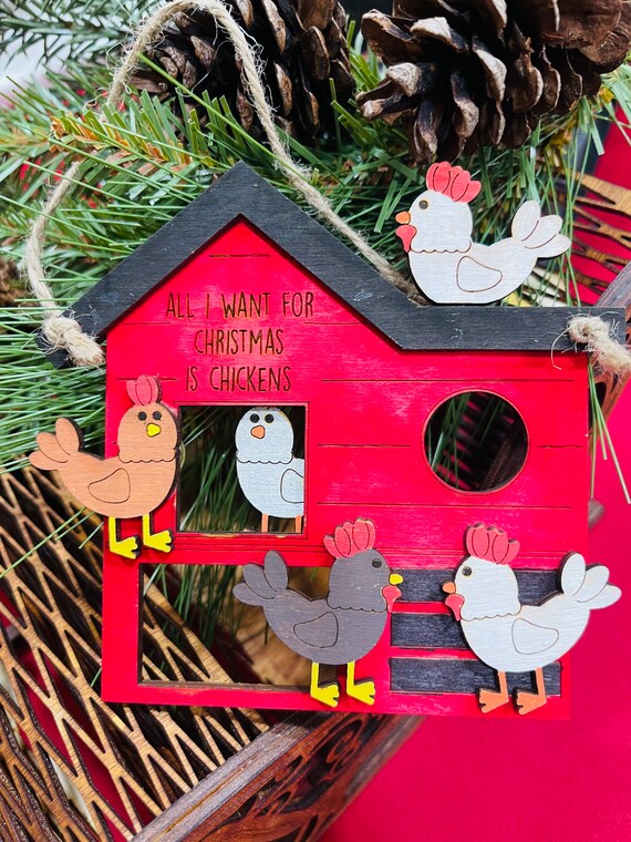 Chicken Coop Christmas Ornament Etsy