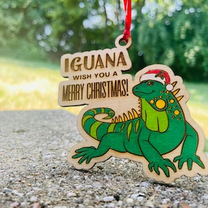 Décoration iguane en te souhaitant un joyeux Noël