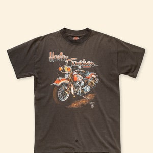 Vintage 80&#39;s 3D Emblem Harley Davidson Tee