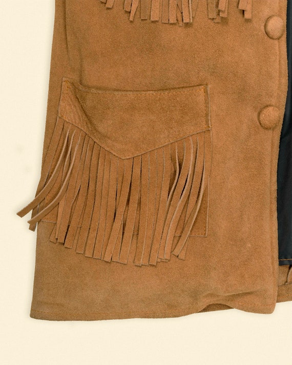 Vintage Suede Fringe Jacket - image 4