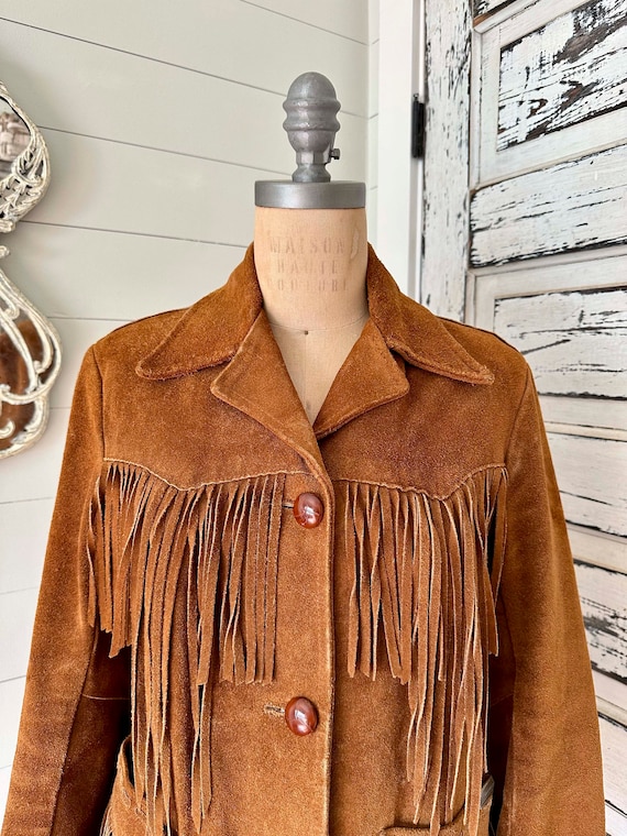 Vintage Ms. Pioneer Suede Fringe Jacket - image 2