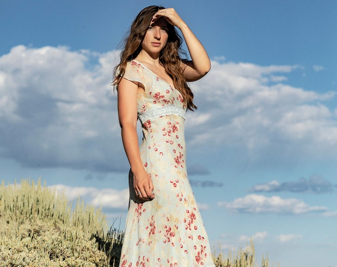 Silk 90's does 30's Y2K dress