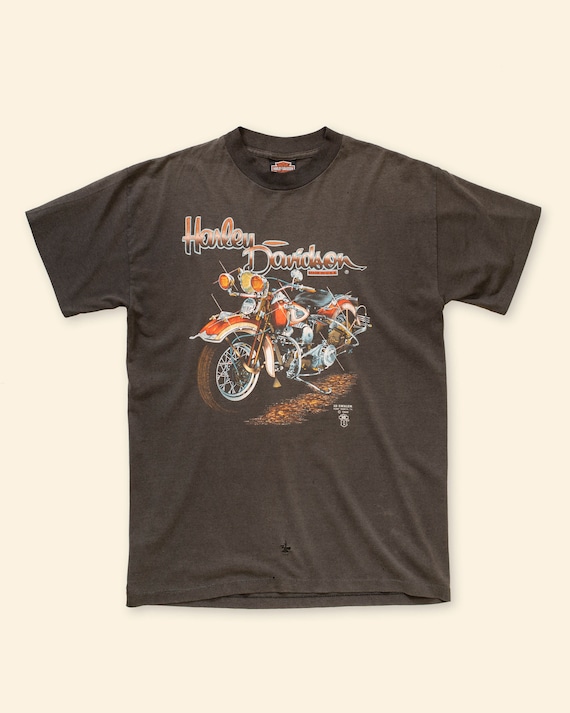 Vintage 80's 3D Emblem Harley Davidson Tee - Etsy