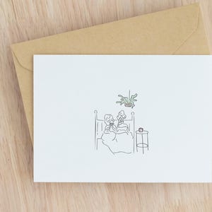 Tarjeta de felicitación: Café en la cama, Cumpleaños en la cama, fiesta de pijamas de chicas