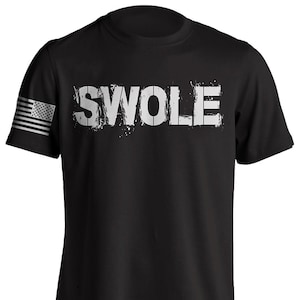 Bodybuilding Swole Short-Sleeve T-Shirt Gym Fitness Training Military New