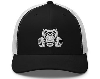 Tactical Gorilla Fitness Gym Bodybuilder Trucker Cap Hat Beast Mode Embroidered Snapback