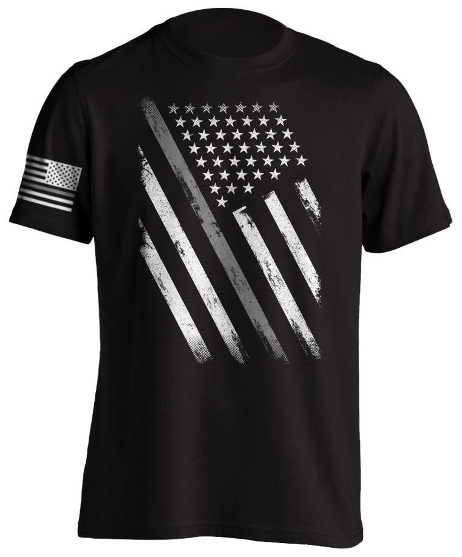 T-shirt Patriotique à Manches Courtes Pour Femme Avec Drapeau Feuille D