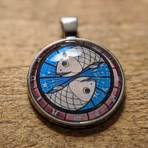 Pisces Zodiac charm (for bangle, necklace or keychain)