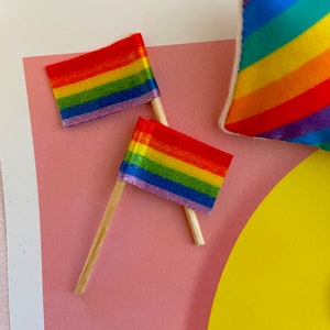 Pride LGBTQ Dollhouse Flags 1:12