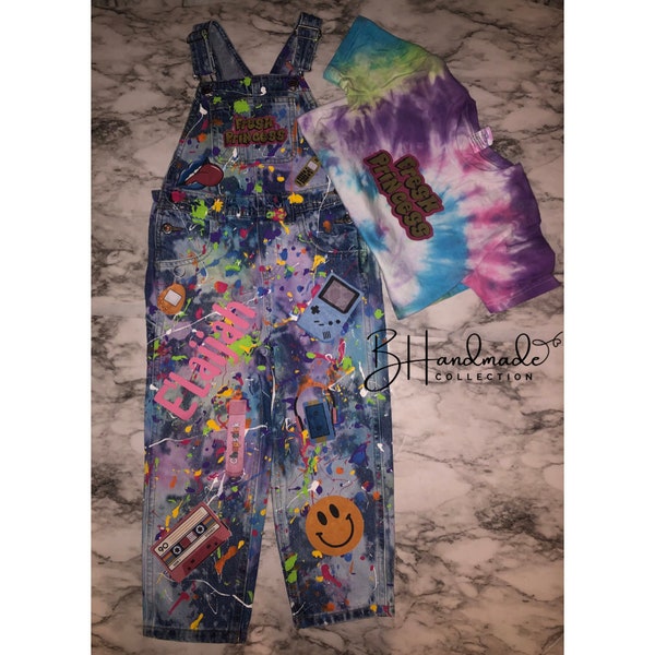 custom 90s theme inspired overall outfit