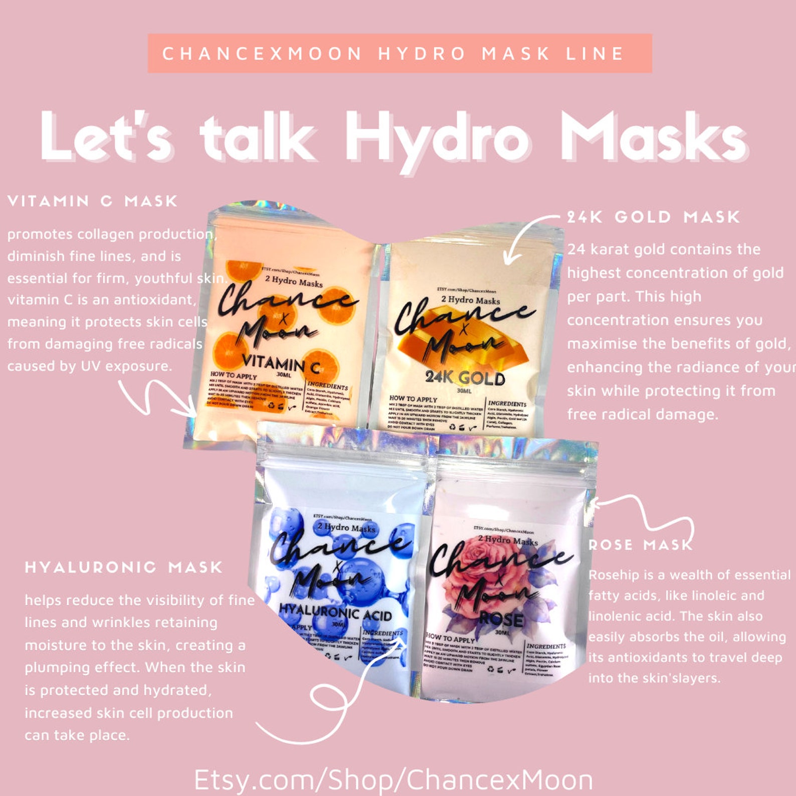 Vitamin C Hydro jelly facial mask Etsy