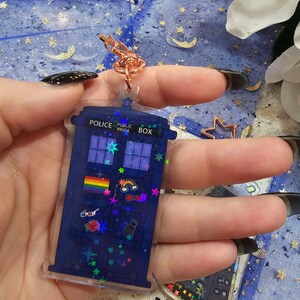 Tardis Public Pride Box Holographic and/or Pride Dalek 3in-4in Charm image 8