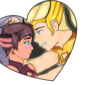 Catradora Heart Sticker