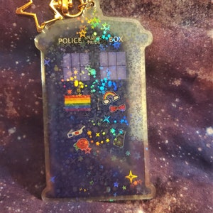 Tardis Public Pride Box Holographic and/or Pride Dalek 3in-4in Charm image 2