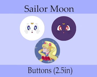 Sailor Moon Buttons (2.5in)