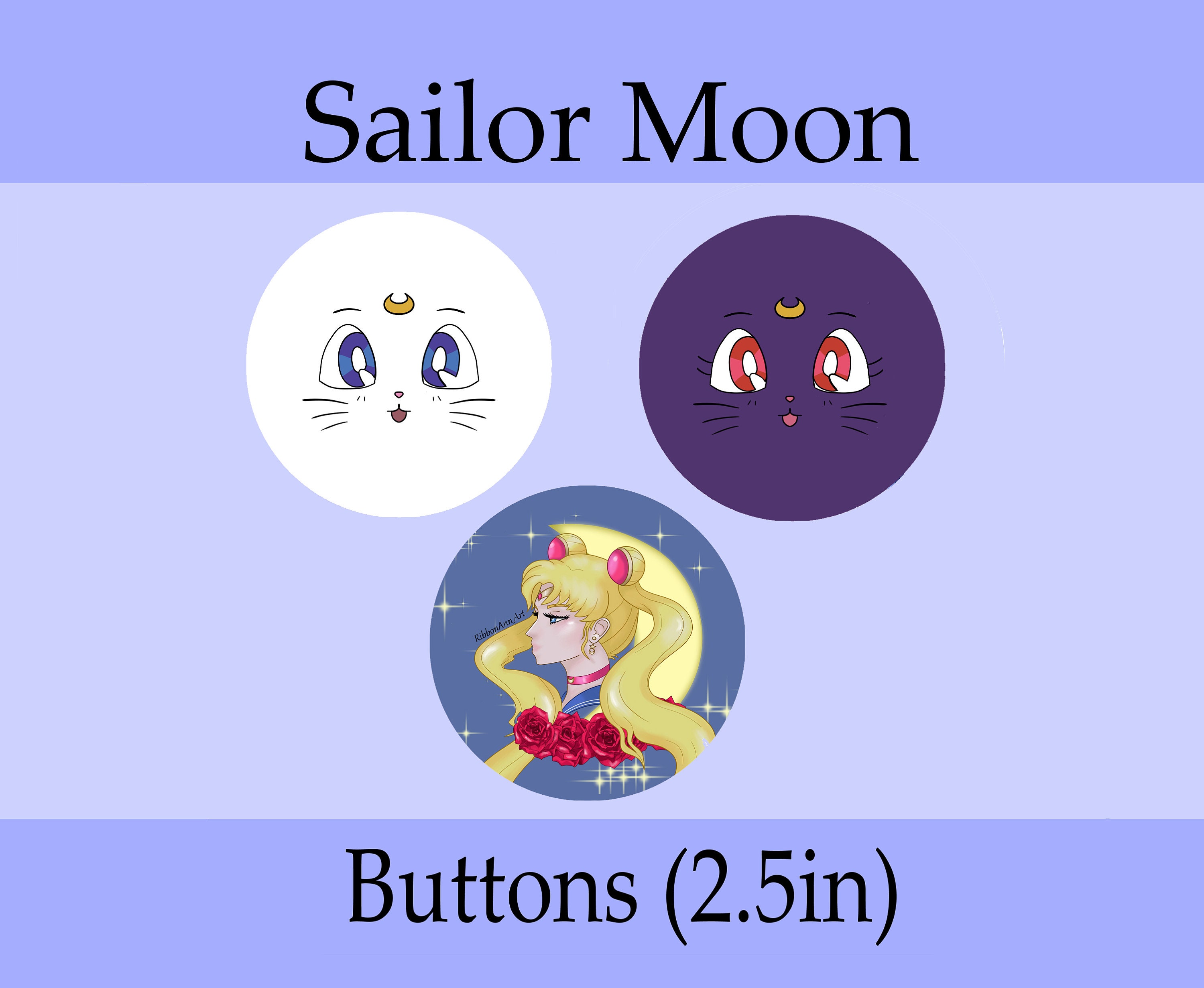 Sailor Moon Buttons (2.5in) - Etsy
