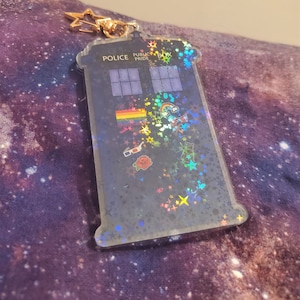 Tardis Public Pride Box Holographic and/or Pride Dalek 3in-4in Charm image 3
