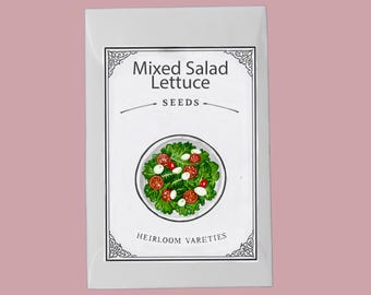 Gourmet Salad Mix Seeds, Heirloom Non-GMO, Mesclun Lettuce Mix