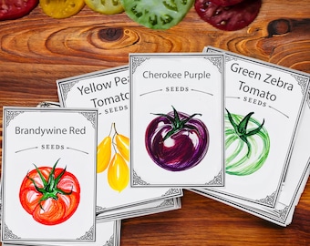 Heirloom Tomato Seed Collection, Variety Kit, Non-GMO Garden Gift