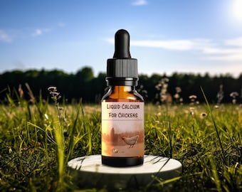 Liquid Calcium for Chickens | Calcium Drops for Laying Hens, Egg Binding & Soft Shells | Water Soluble | Backyard Chicken Care