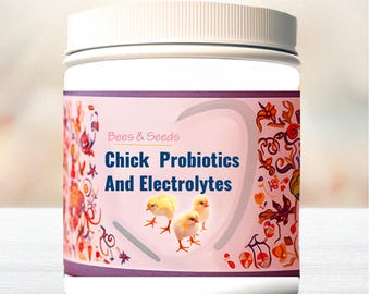 Chick Probiotics and Electrolytes | Natural Poultry Supplement  | Baby Chick Health Boost | Water-Soluble Powder for Chicks
