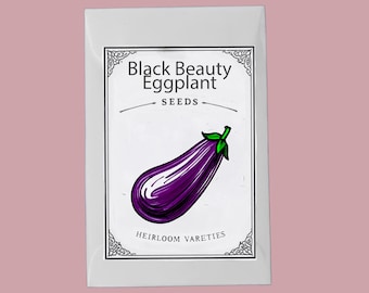 Black Beauty Eggplant Seeds, Heirloom, Non-GMO, Classic Dark Purple