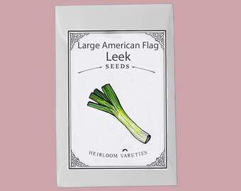 Large American Flag Leek Seeds, Heirloom Non-GMO, Cold Hardy