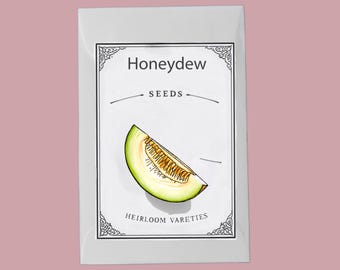 Honeydew Green Flesh Melon Seeds, Heirloom Non-GMO, Sweet Summer Melon