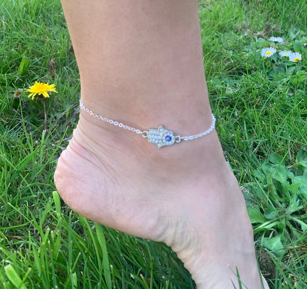 Evil Eye Protection Anklet Evil Eye Nazar Anklet Evil Eye Etsy UK