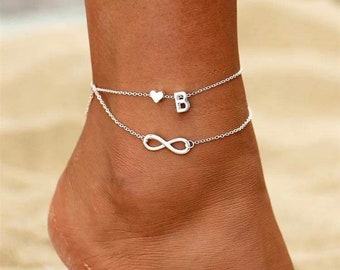 Initial Anklet - Etsy