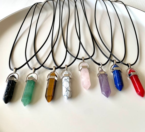 Amazon.com: MAIBAOTA Black Obsidian Crystal Point Layered Crescent Moon  Necklace And Flower Wrapped Rose Quartz Point Pendant Necklaces : Clothing,  Shoes & Jewelry