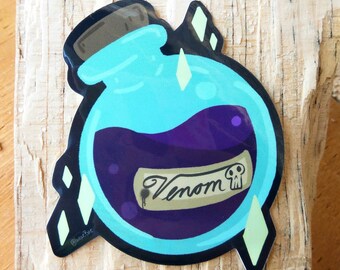 Vial de veneno / pegatina de vinilo