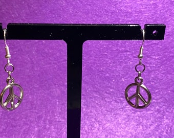 Peace sign earrings