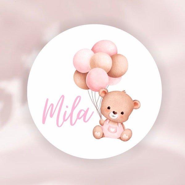 Personalized Rose Gold Foil Baptism Christening Stickers - Party Favor Gift Labels 3 thumbnail image