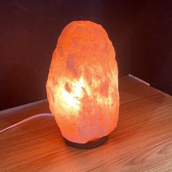 6.7 lb Natural Himalayan Salt Lamp | Pink Salt Lamp with Dimmer Cord and Light Bulb Included