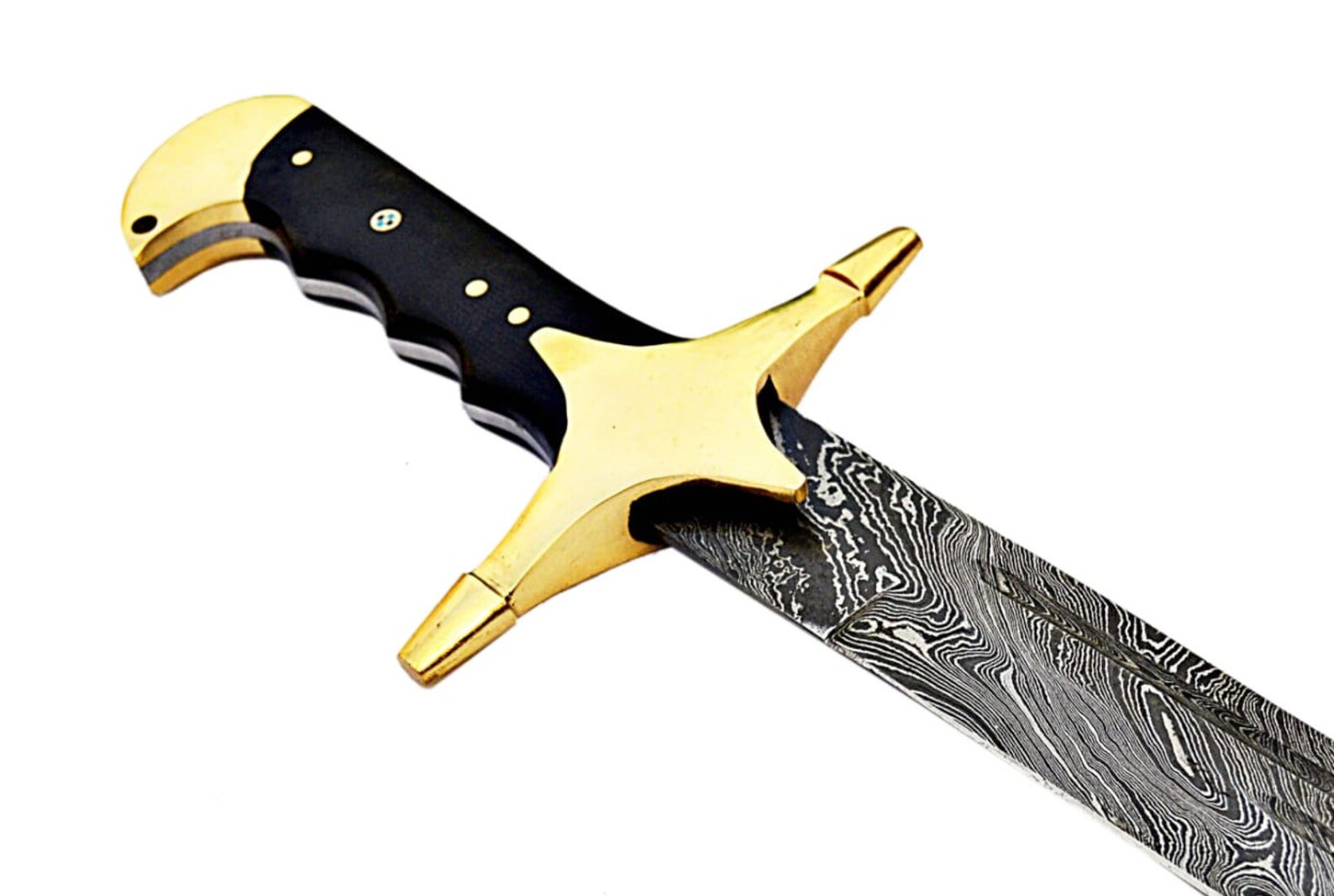 Fully Handmade Damascus Arabic sword With Handle made of Real Etsy