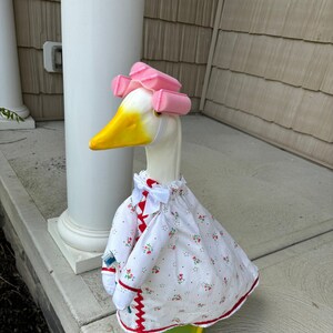 Spring Housecoat & curlers goose outfit for 20- 24inch goose or duck