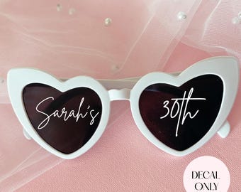 Personalised Sunglasses Vinyl | Birthday Party