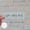 PERSONALISED VINYL LABELS|Wedding Vinyl Decals|Wedding Sign Decals|Wedding Labels| Name Decals|Custom Vinyl Labels|Place Names|Labels