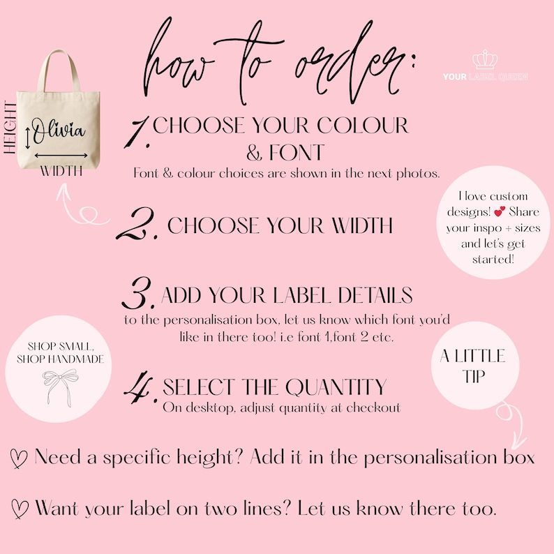 Easy to follow iron on instructions