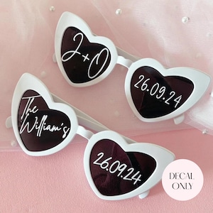 Personalised Vinyl Decal for Hen Do Sunglasses