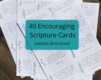 Printable ESV Scripture Cards for Encouraging | Bible Memory Verse Cards | Prayer Cards| ESV Bible Scriptures