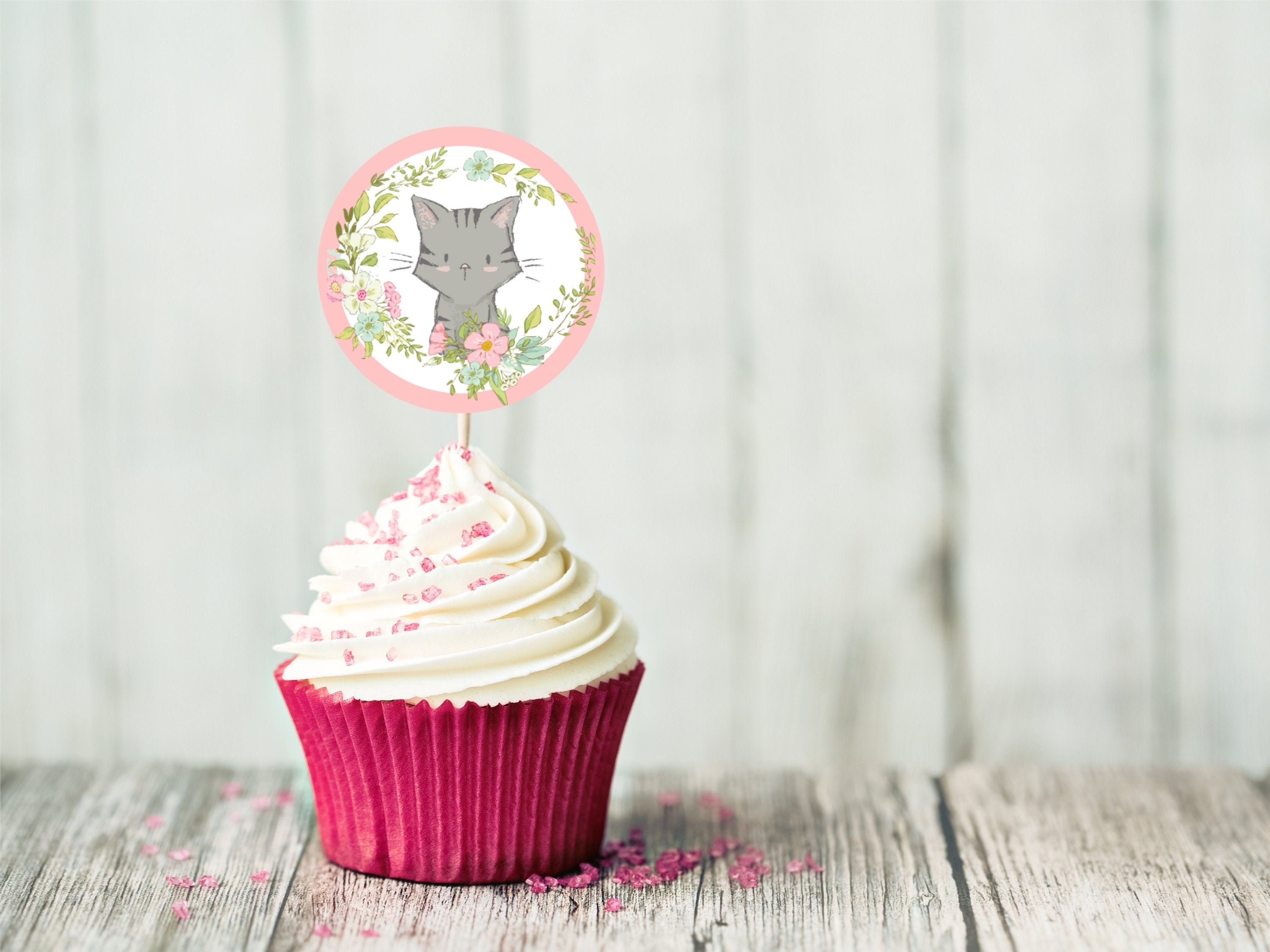 Printable Kitty Cat Cupcake Toppers Party Decor - Etsy