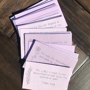 Tarjetas de versículos bíblicos imprimibles / Tarjetas de versículos ESV / Tarjetas de versículos de memoria / Tarjetas de aliento