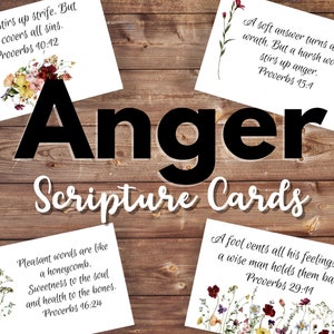 Druckbare Anger Schriftkarten für Christen