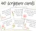 40 Encouraging Verse Cards | Printable | Scripture Cards | Bible Memory Verse | Mini Scripture Cards 