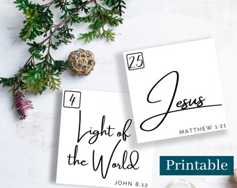 Printable Names of Jesus Advent Card Calendar