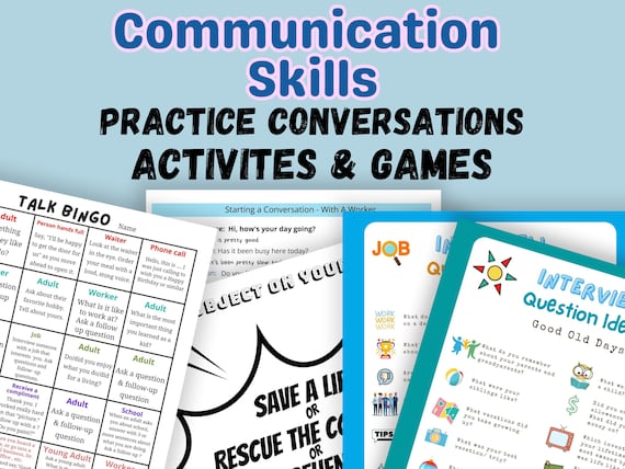 Conversation Starters: Communication Skills Games & Activities for kids and teens (Printable Download)